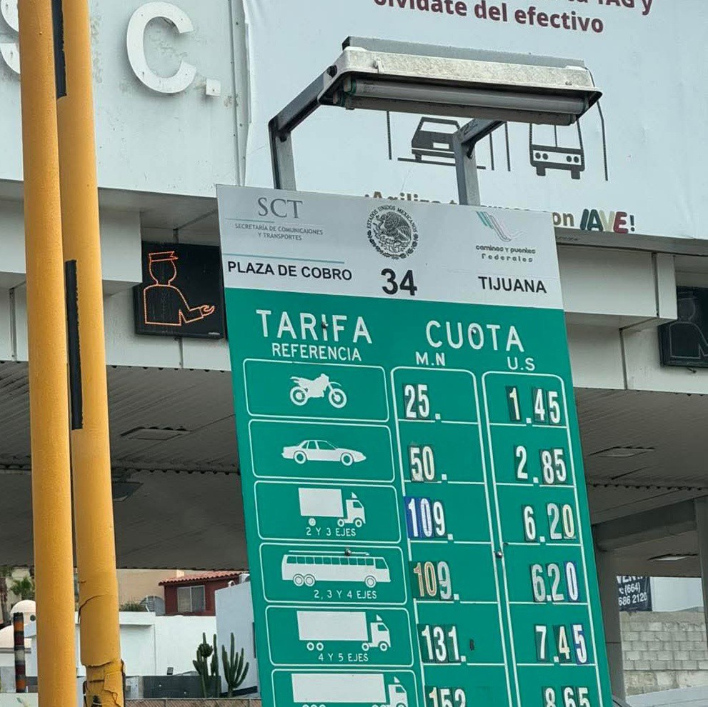 Sorpresa en el regreso de vacaciones: CAPUFE aumenta tarifas de caseta Playas de Tijuana-Rosarito