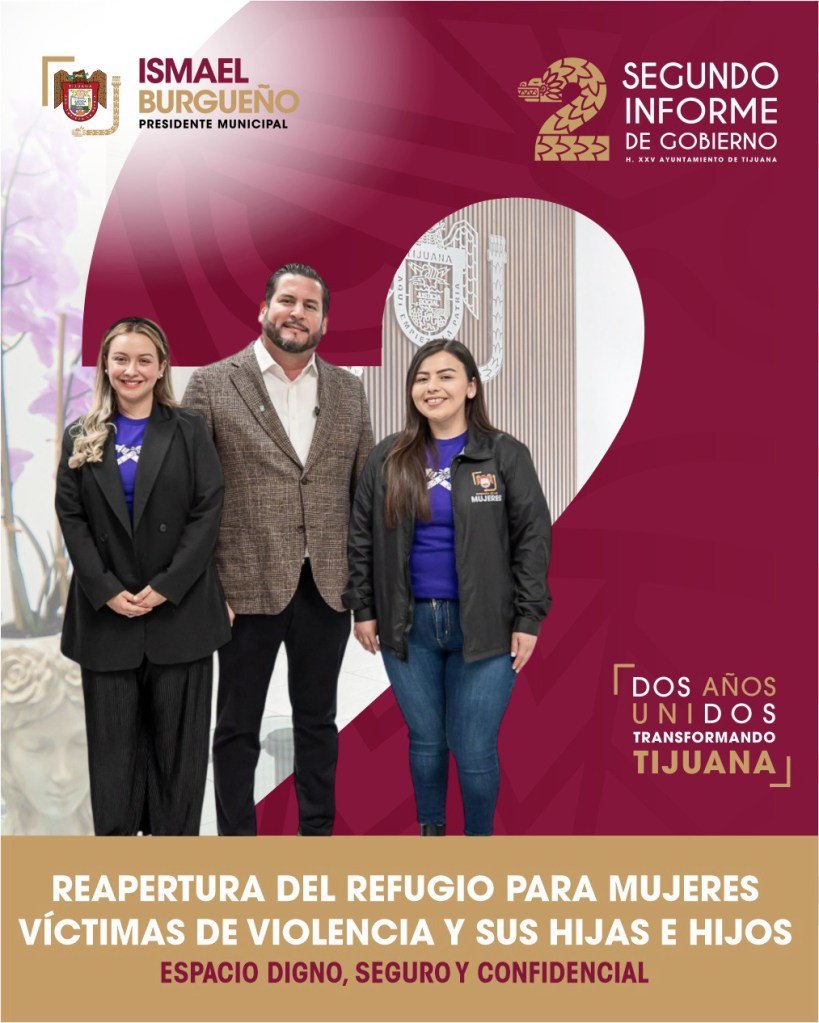 El H. XXV Ayuntamiento de Tijuana reafirma su compromiso con la protección y el bienestar social de las familias al anunciar la reapertura del Refugio para Mujeres Víctimas de Violencia y sus Hijos e Hijas.&nbsp;&nbsp;